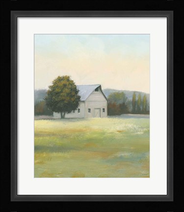 Framed Morning Meadows II Crop Print