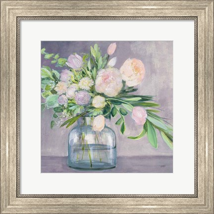 Framed Spring Bouquet Plum Crop Print