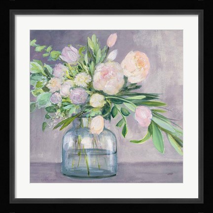 Framed Spring Bouquet Plum Crop Print