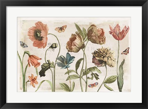 Framed Antiquarian Blooms I Print