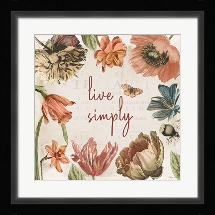 Framed Antiquarian Blooms VII Print