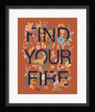 Framed Harvest Garden III Rust Print