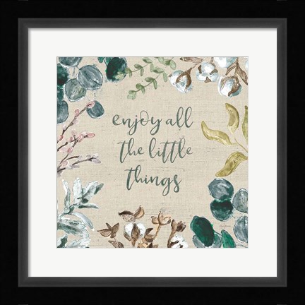 Framed Cotton Bouquet V Print