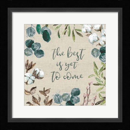 Framed Cotton Bouquet IV Print