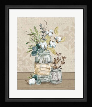Framed Cotton Bouquet III Print