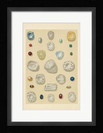 Framed Precious Stones I Print