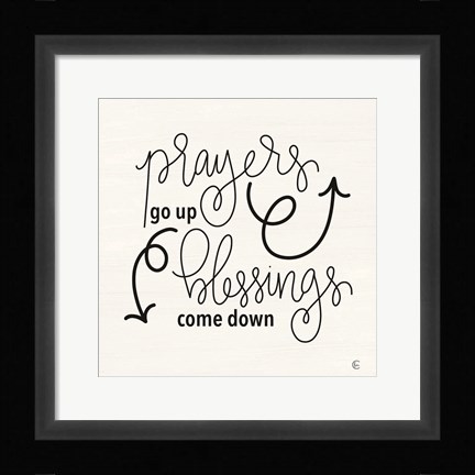 Framed Blessings Come Down Print