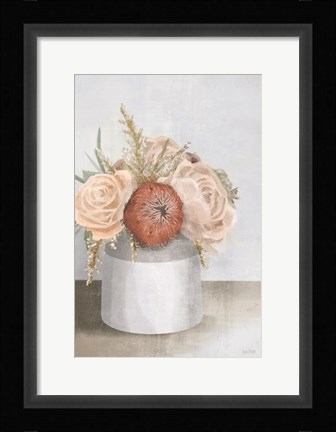 Framed Stoneware Posies I Print