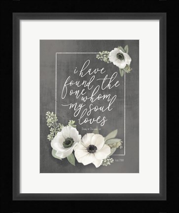 Framed My Soul Loves Print