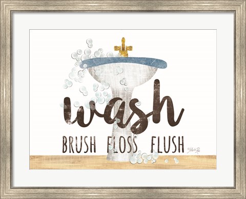 Framed Wash - Brush - Floss - Flush Print