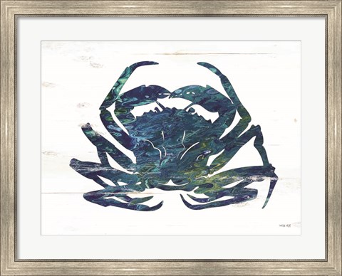 Framed Blue Coastal Crab Print