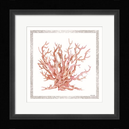 Framed Pink Coastal Coral II Print