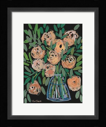 Framed Moon Garden in a Vase Print