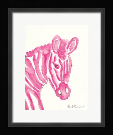 Framed Sabrina the Zebra Print