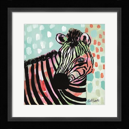 Framed Wilma the Zebra Print