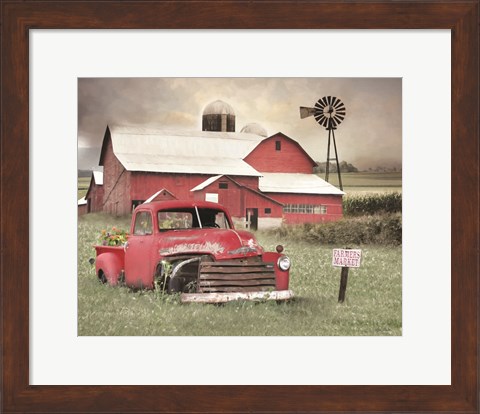 Framed Old Farmer&#39;s Market Print