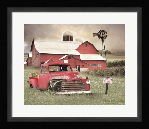 Framed Old Farmer's Market Print