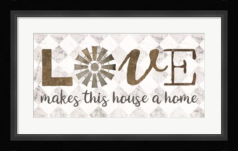 Framed Love Makes This House a Home Print