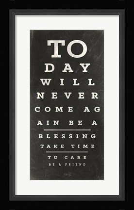 Framed Eye Chart III Print