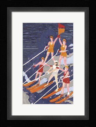 Framed Water Ski Show 3 Print