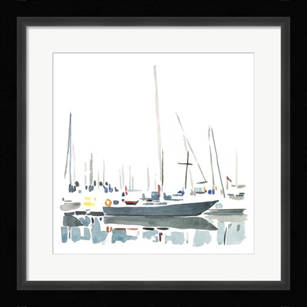 Framed Sailboat Scenery I Print