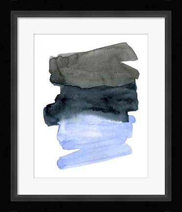 Framed Blue Passages I Print