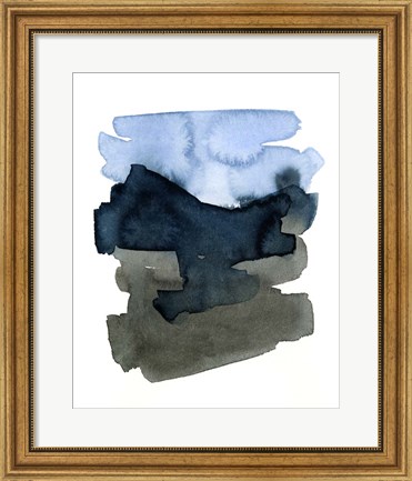Framed Blue Passages II Print