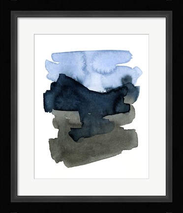 Framed Blue Passages II Print