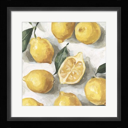 Framed Fresh Lemons I Print