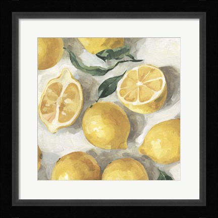 Framed Fresh Lemons II Print