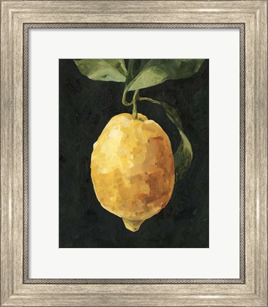 Framed Dark Lemon I Print