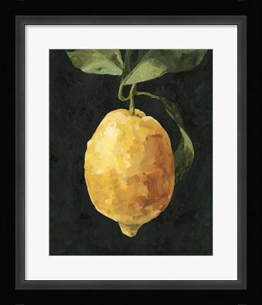 Framed Dark Lemon I Print