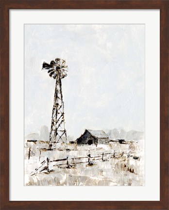 Framed Rustic Prairie I Print