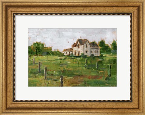 Framed Countryside Home I Print
