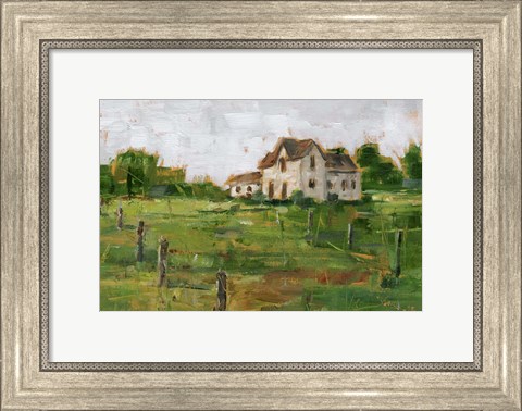 Framed Countryside Home I Print