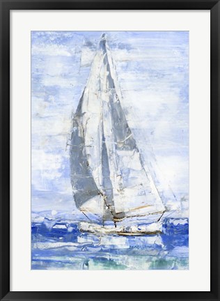 Framed Blue Sails I Print