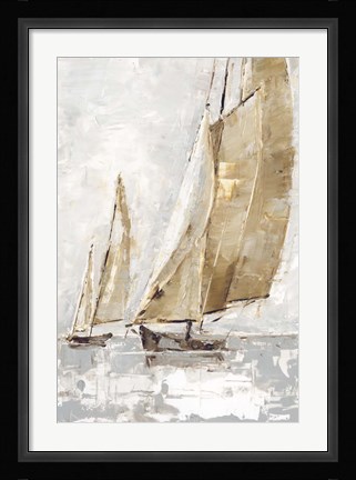 Framed Golden Sails II Print