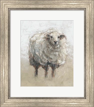 Framed Fluffy Sheep II Print