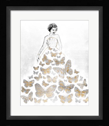 Framed Fluttering Gown II Print