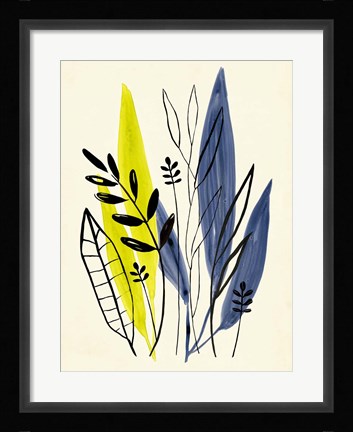Framed Dancing Leaf Collage II Print