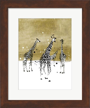 Framed Spotted Giraffe II Print