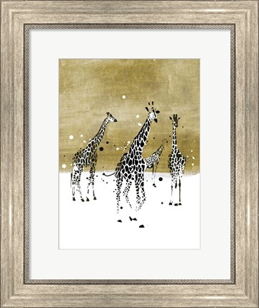 Framed Spotted Giraffe II Print