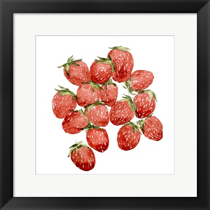 Framed Strawberry Picking II Print