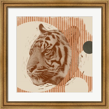 Framed Pop Art Tiger II Print