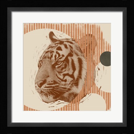 Framed Pop Art Tiger II Print
