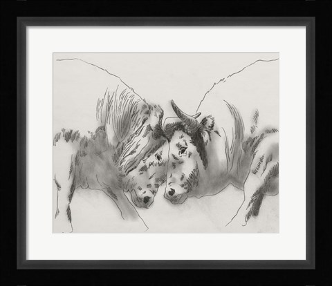 Framed Dust Up I Print