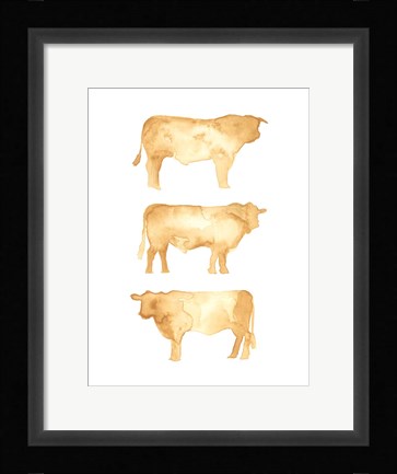 Framed Hereford Trio II Print