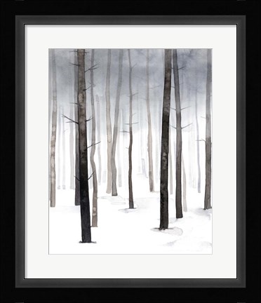 Framed Hazy Winter Walk I Print