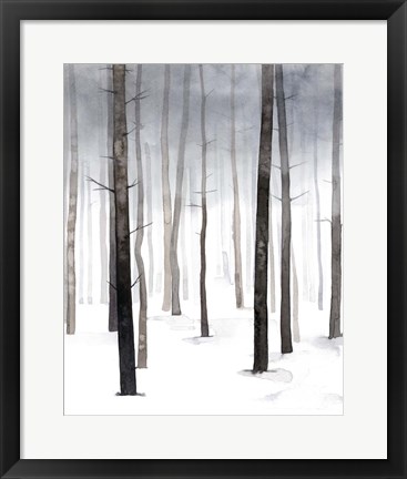 Framed Hazy Winter Walk I Print