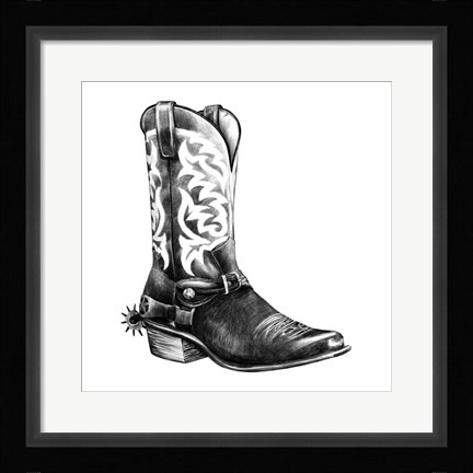 Framed Vintage Cowboy II Print